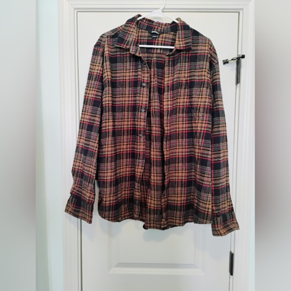 Two Size Extra Large Eddie Bauer Flannel Button Down Shirts